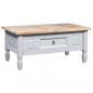 Preview: ARDEBO.de - Couchtisch Mexiko-Stil Kiefernholz Grau 100x55x44 cm