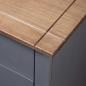 Preview: Nachtschrank Grau 46x40x57 cm Kiefernholz Panama