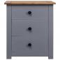 Preview: Nachtschrank Grau 46x40x57 cm Kiefernholz Panama