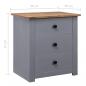 Preview: Nachtschrank Grau 46x40x57 cm Kiefernholz Panama