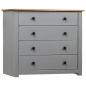 Preview: ARDEBO.de - Sideboard Grau 80x40x73 cm Kiefernholz Panama