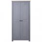 Preview: Kleiderschrank Grau 80x50x171,5 cm Kiefernholz Panama