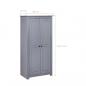 Preview: Kleiderschrank Grau 80x50x171,5 cm Kiefernholz Panama