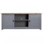 Preview: TV-Schrank Grau 120x40x50 cm Massivholz Panama-Kiefer