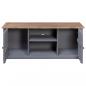 Preview: TV-Schrank Grau 120x40x50 cm Massivholz Panama-Kiefer