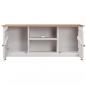 Preview: TV-Schrank Weiß 120x40x50 cm Massivholz Panama-Kiefer