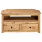 Preview: TV-Eckschrank 93 x 49 x 49 cm Massivholz Panama-Kiefer 