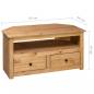 Preview: TV-Eckschrank 93 x 49 x 49 cm Massivholz Panama-Kiefer 