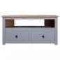 Preview: TV-Eckschrank Grau 93 x 49 x 49 cm Massivholz Panama-Kiefer 