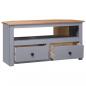 Preview: TV-Eckschrank Grau 93 x 49 x 49 cm Massivholz Panama-Kiefer 