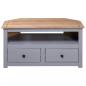 Preview: TV-Eckschrank Grau 93 x 49 x 49 cm Massivholz Panama-Kiefer 