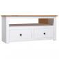 Preview: ARDEBO.de - TV-Eckschrank Weiß 93 x 49 x 49 cm Massivholz Panama-Kiefer 