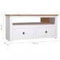 Preview: TV-Eckschrank Weiß 93 x 49 x 49 cm Massivholz Panama-Kiefer 