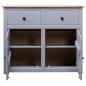 Preview: Sideboard Grau 93x40x80 cm Kiefernholz Panama