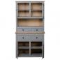 Preview: Highboard Grau 93x40,5x180 cm Kiefernholz Panama