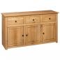 Preview: Sideboard 135 x 40 x 80 cm Massivholz Panama-Kiefer