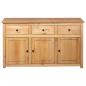 Preview: Sideboard 135 x 40 x 80 cm Massivholz Panama-Kiefer