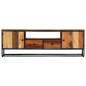 Preview: TV-Schrank 120x30x40 cm Massives Altholz und Stahl