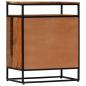 Preview: Beistellschrank 60x35x76 cm Massives Altholz und Stahl