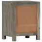 Preview: Nachttisch Grau 40x30x50 cm Massivholz Mango