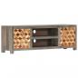 Preview: ARDEBO.de - TV-Schrank Grau 120x30x40 cm Massivholz Mango