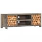 Preview: TV-Schrank Grau 120x30x40 cm Massivholz Mango