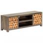 Preview: TV-Schrank Grau 120x30x40 cm Massivholz Mango