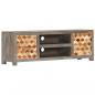 Preview: TV-Schrank Grau 120x30x40 cm Massivholz Mango