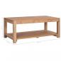 Preview: Couchtisch 100x50x40 cm Massivholz Teak