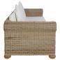 Preview: 3-Sitzer-Sofa mit Kissen Natur Rattan