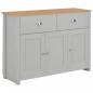 Preview: ARDEBO.de - Sideboard Grau 112x35x81 cm