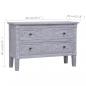 Preview: Sideboard mit 2 Schubladen 90 x 30 x 60 cm Massivholz Mahagoni