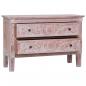 Preview: Sideboard mit 2 Schubladen 90 x 30 x 60 cm Massivholz Mahagoni