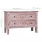 Preview: Sideboard mit 2 Schubladen 90 x 30 x 60 cm Massivholz Mahagoni