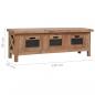 Preview: TV-Schrank mit 3 Schubladen 120×30×40 cm Massivholz Mahagoni