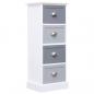 Preview: ARDEBO.de - Beistellschrank 35x30x90 cm Massivholz Paulownia