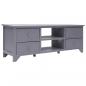 Preview: ARDEBO.de - TV-Schrank Grau 115x30x40 cm Paulownia-Holz