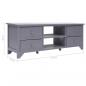 Preview: TV-Schrank Grau 115x30x40 cm Paulownia-Holz