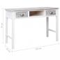 Preview: Schreibtisch Grau 110×45×76 cm Holz