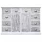 Preview: Sideboard mit 10 Schubladen Grau 113x30x79 cm Holz