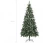 Preview: Künstlicher Weihnachtsbaum Kiefernzapfen Weißem Glitzer 210 cm