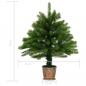 Preview: Künstlicher Weihnachtsbaum Naturgetreue Nadeln 65 cm Grün