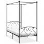 Preview: ARDEBO.de - Himmelbett-Gestell Schwarz Metall 90 x 200 cm 