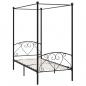 Preview: Himmelbett-Gestell Schwarz Metall 90 x 200 cm 