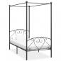 Preview: ARDEBO.de - Himmelbett-Gestell Grau Metall 90 x 200 cm 