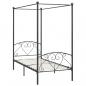 Preview: Himmelbett-Gestell Grau Metall 100 x 200 cm 