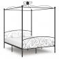 Preview: ARDEBO.de - Himmelbett-Gestell Schwarz Metall 160 x 200 cm