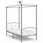 Preview: ARDEBO.de - Himmelbett-Gestell Grau Metall 90 x 200 cm