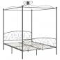 Preview: Himmelbett-Gestell Grau Metall 180 x 200 cm