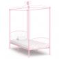 Preview: ARDEBO.de - Himmelbett-Gestell Rosa Metall 90 x 200 cm